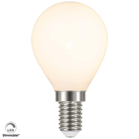 Bombilla LED Opal regulable con casquillo E14, voltaje de entrada de 230 V y consumo de energía de 4,5 W, 45 mm