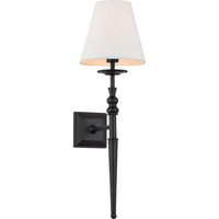 Diseño Clásico Auténtico de Apliques de Pared Luz Negro Mate 46cm E14