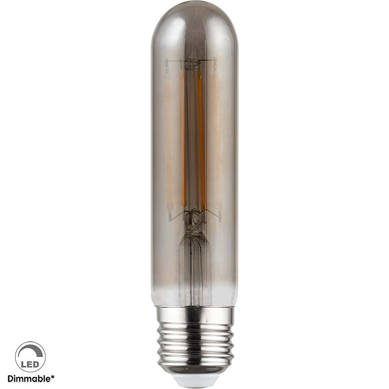 Bombilla LED recta ahumada con función de atenuación normal, 7W, 220-240V, base E27