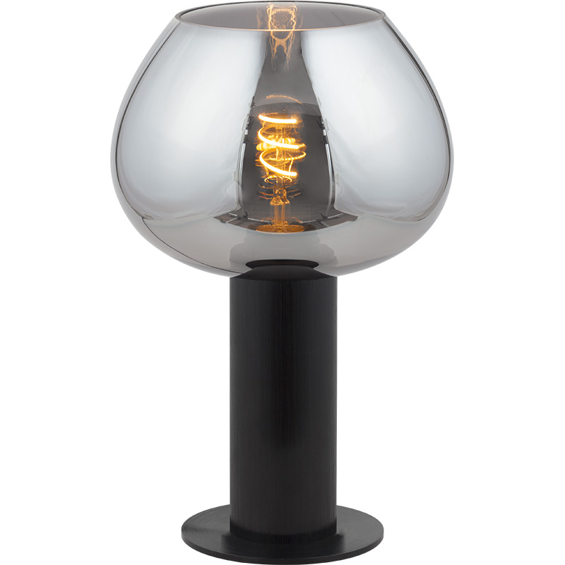 Mordern Elegant Column Desk Lamp Kelly Lámpara de mesa Decor Light Full Smoke Glass E27 Dim