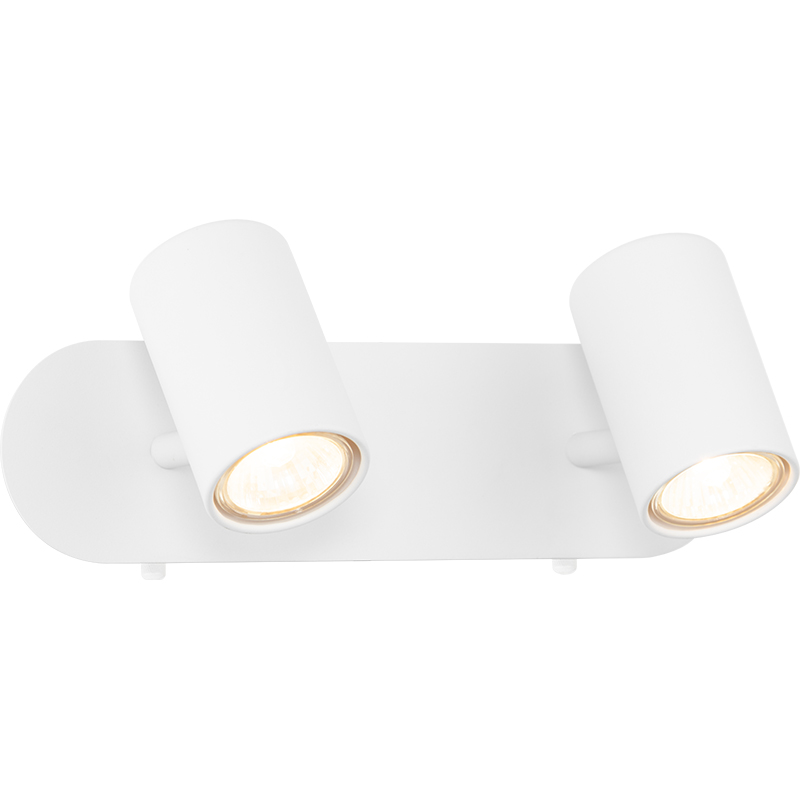 Luz de estilo nórdico moderno, luz de pared gemela, decoración de luz blanca arena GU10 Dim