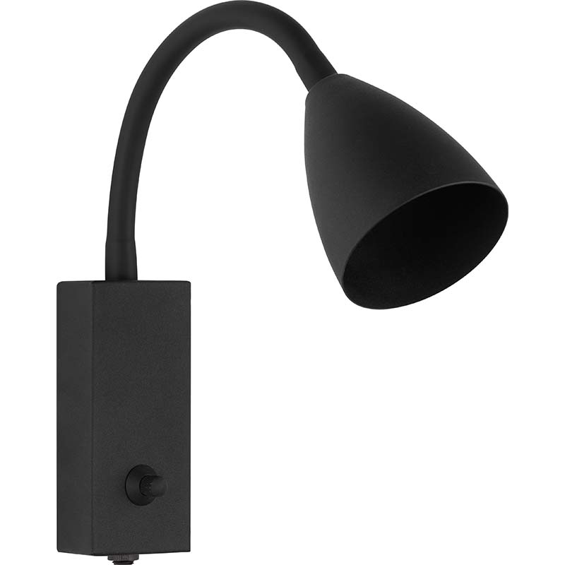 Foco de pared moderno nórdico Luz decorativa para el hogar con brazo flexible Arena Negro GU10 Dim