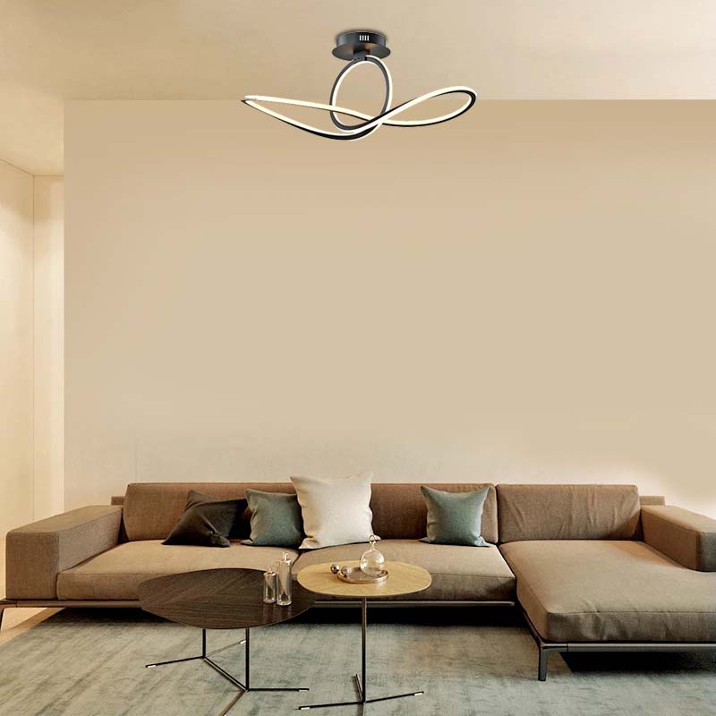 Lámpara de techo con rayas de luz LED suave sin deslumbramiento elegante Mordern Dia.74cm DIM