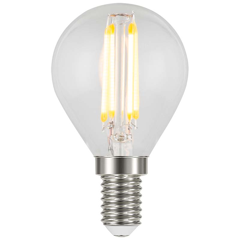 230V E14 G45 LED 4W 470lm TRANSPARENTE