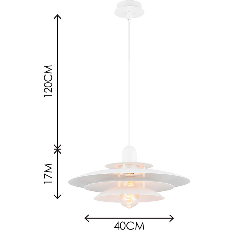 Luz redonda nórdica Atractivo candelabro Louvre Lámpara colgante Altura ajustable Todo Matt White E27