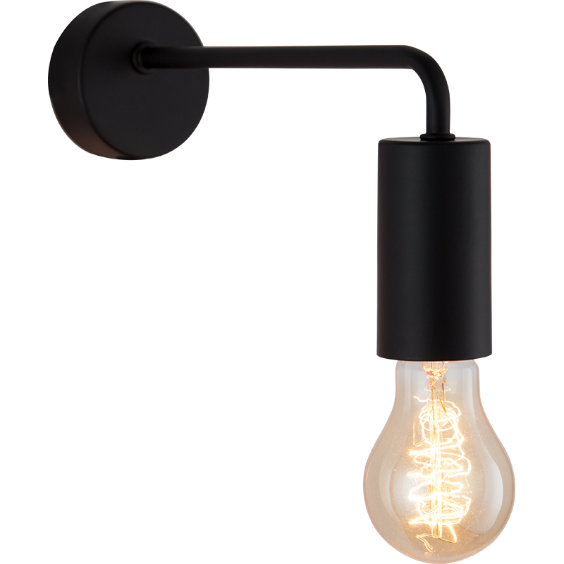 Mejore su espacio con la lámpara de pared de estilo moderno simple - Negro mate - E27