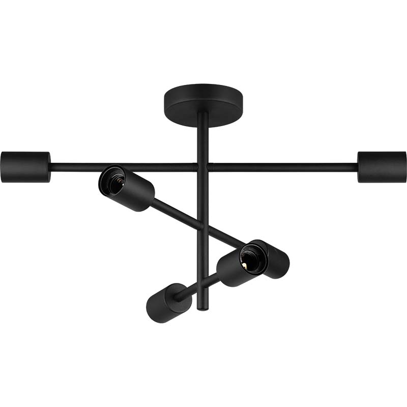 Sputnik Industrial Plafón Orientable 6lys Negro Arena E27