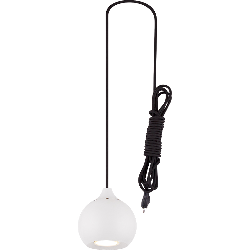 Luz de bola de almendra atractiva simple Luz colgante de ventana ajustable Arena blanca GU10