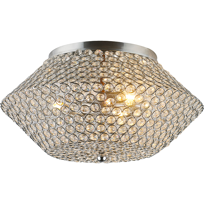 Diseño elegante de Nest High Transparent Bling Crystal Shade Shinny Bling lámpara de techo G9