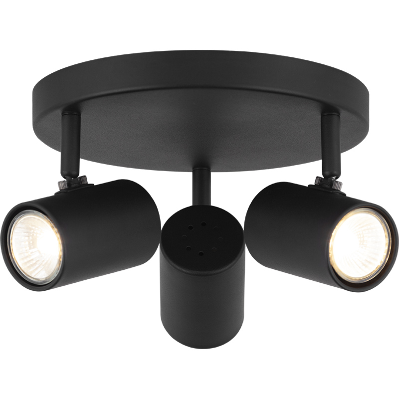 Eleve su espacio con la lámpara de techo de estilo nórdico moderno: simple y decorativa - 3 luces, negro arena - GU10