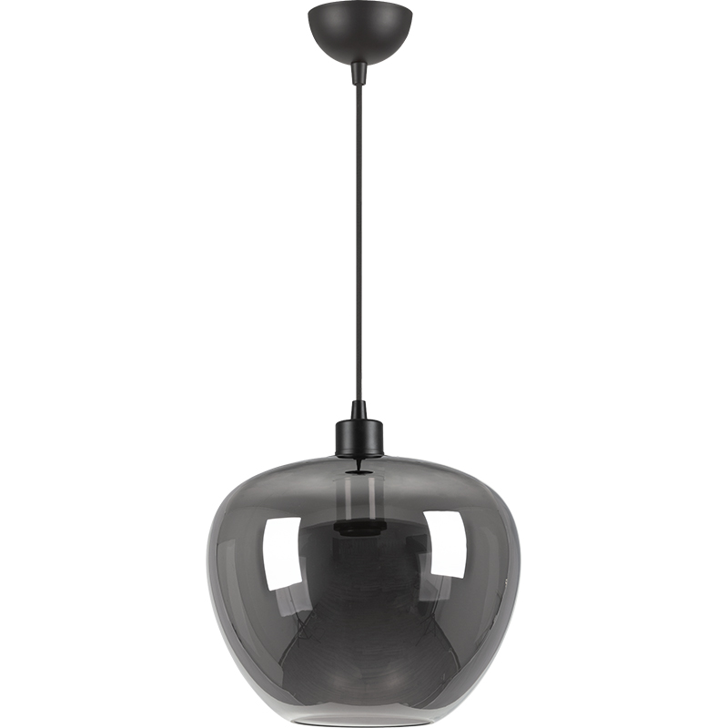 Modren Simple Light Kelly Chandelier Full Smoke Glass Lámpara colgante ajustable Dia29cm E27