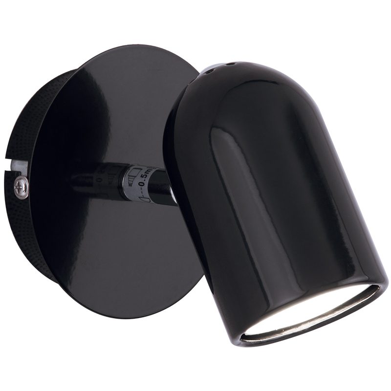 Moderna lámpara LED de pared con punto giratorio ajustable para interiores Shinny Black GU10